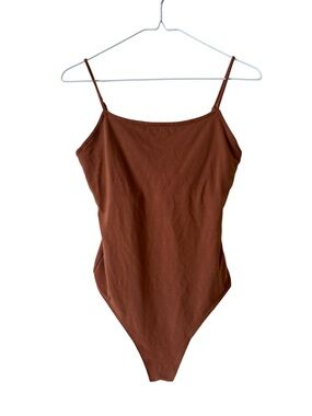 AE American Eagle Tank Sleeveless Bodysuit  Thong Snap SZ M